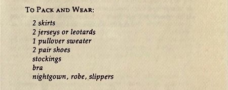 Joan Didion's packing list - The White Album page 34