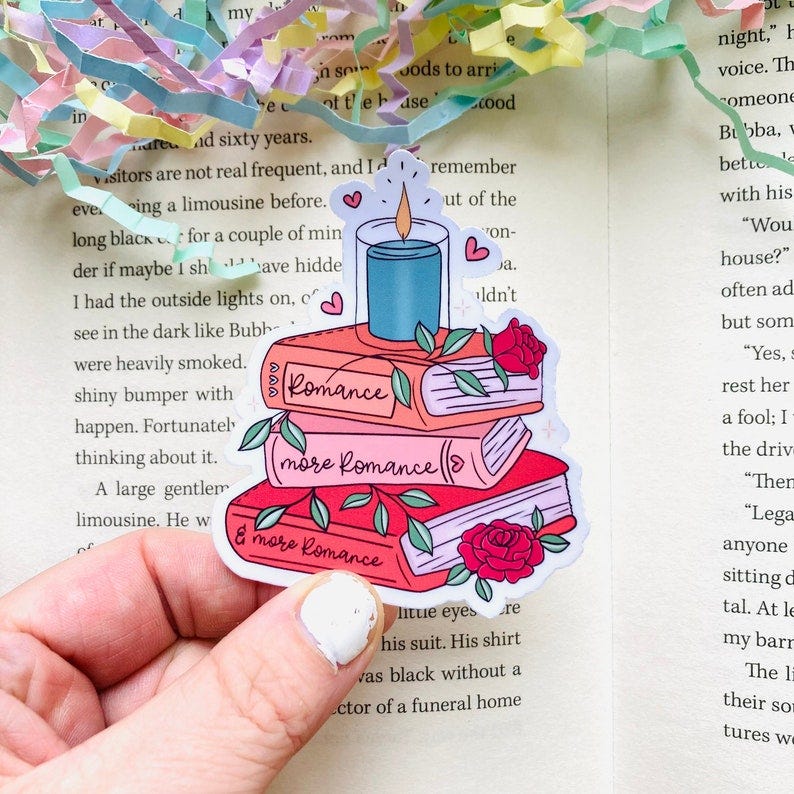 romance reader sticker, romance book stickers, romance book merch, Bookish Stickers, Book stickers for Kindle, Kindle decal, Bookworm gifts image 1 romance reader sticker, romance book stickers, romance book merch, Bookish Stickers, Book stickers for Kindle, Kindle decal, Bookworm gifts image 1