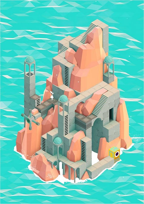 A collection of isometric art illustrations