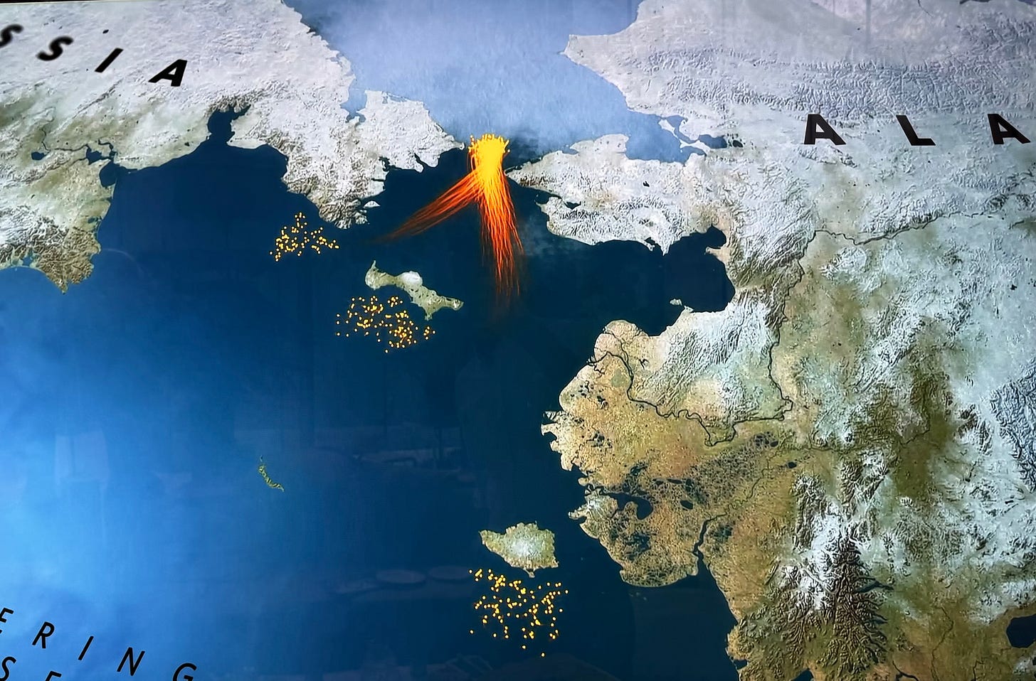 Video graphic of walrus migrations in the Bering Sea