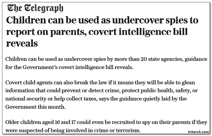 children can be used as undercover spies to report on parents the telegraph