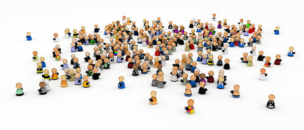 Cartoon Crowd with Cameras