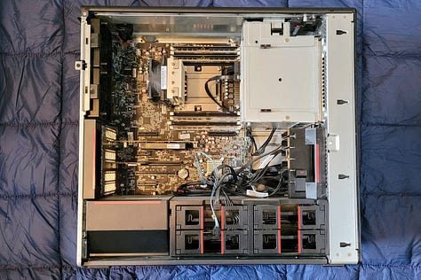 Removed shroud to reveal CPU