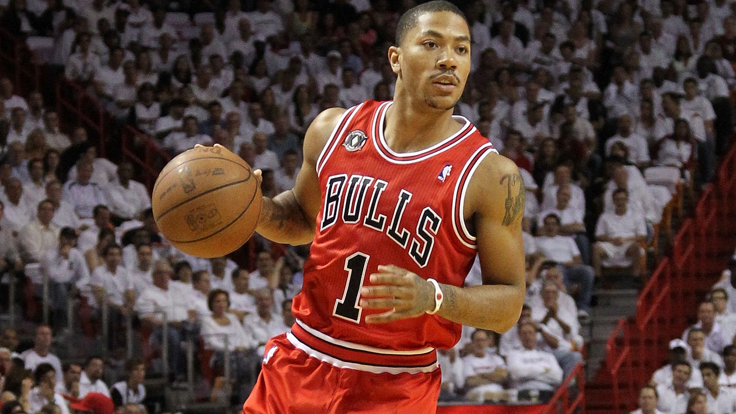 Derrick Rose during Game 4 of the 2011 NBA Eastern Conference Finals, in a file photo (Photo: WGN9/Getty Images). Derrick Rose during Game 4 of the 2011 NBA Eastern Conference Finals, in a file photo (Photo: WGN9/Getty Images).