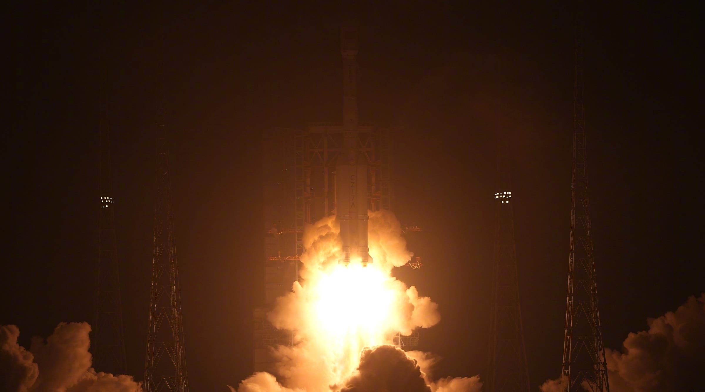The Long March 7A Y12 vehicle disappearing into the night sky at the Wenchang Space Launch Site on May 26th/27th 2026. The Long March 7A Y12 vehicle disappearing into the night sky at the Wenchang Space Launch Site on May 26th/27th 2026.