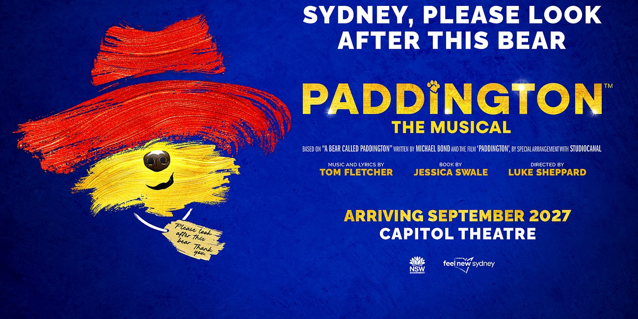 ‘Sydney, please look after this bear’: 'Paddington The Musical' is coming to the Capitol Theatre