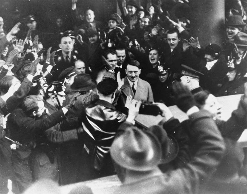 Adolf Hitler after being sworn in as chancellor | Holocaust Encyclopedia
