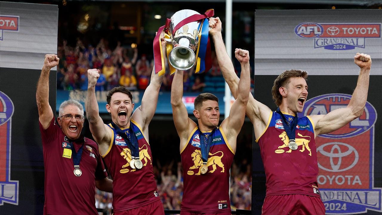 AFL Grand Final 2024: Chris Fagan beautiful act of selflessness for Dayne  Zorko as Brisbane veteran lifts premiership cup