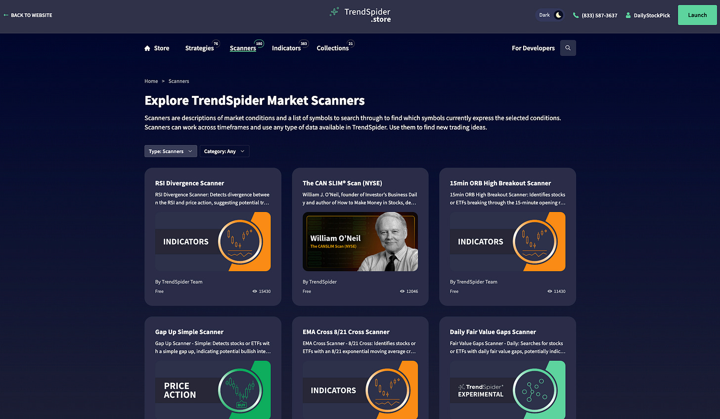 Every Seeking Alpha scanner I have EVER created in 1 place - IMPORT THEM TO  YOUR SETUP NOW