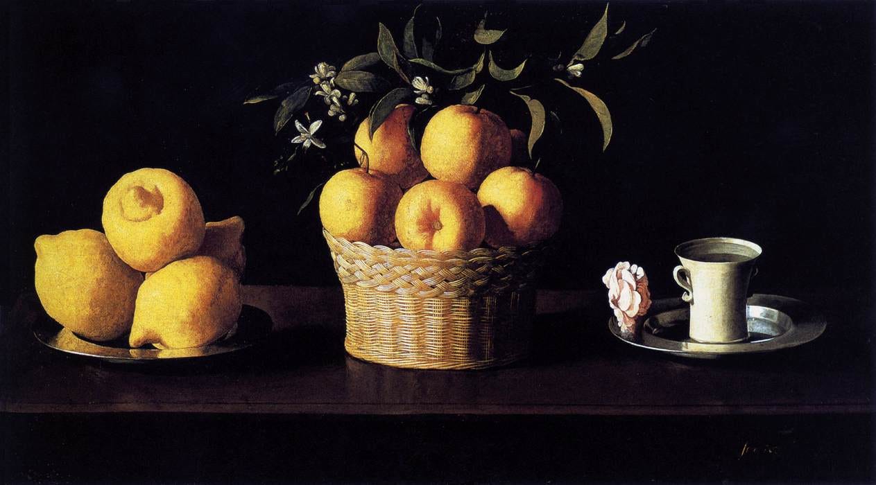 a still life by Francisco de Zurbaran a still life by Francisco de Zurbaran