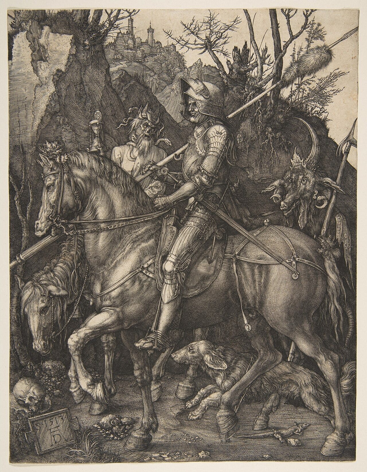 Durer Knight Death and the Devil engraving Durer Knight Death and the Devil engraving
