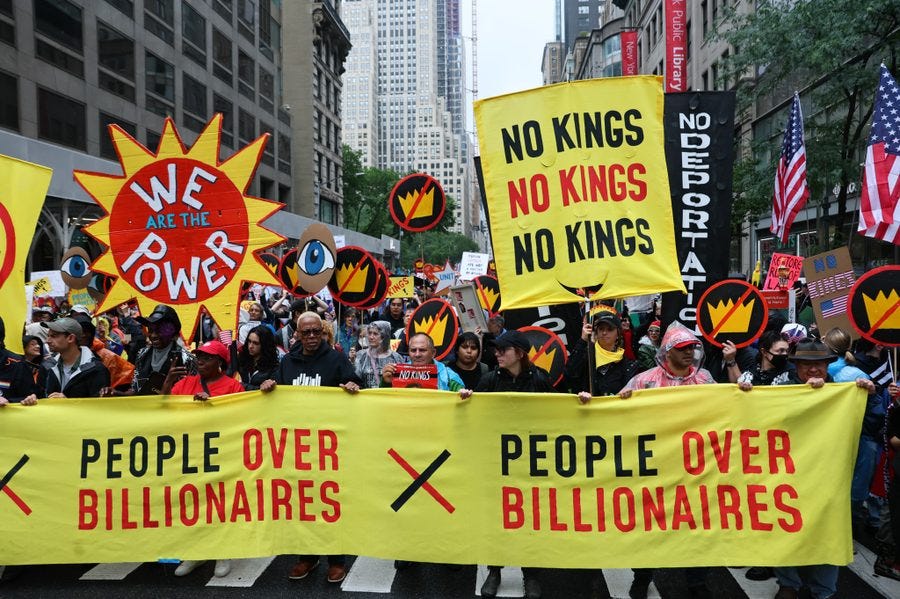 No Kings” Seeded a Mass Movement Against Trump, Backed by Labor - In These  Times