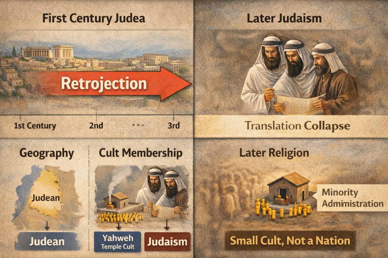 Linguistic Retrojection and Translation Collapse