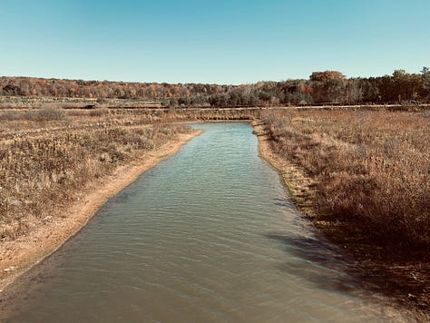 river, bridge, mountains