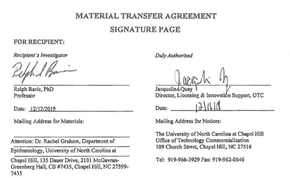 (Recipient signatories found on page 107)