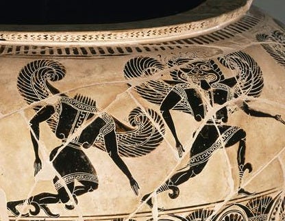 Ancient Greek Art Gorgons Pursuing Perseus By The Gorgon Painter - Corona  Todays