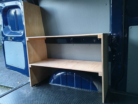 Constructing a plywood cupboard over various phases
