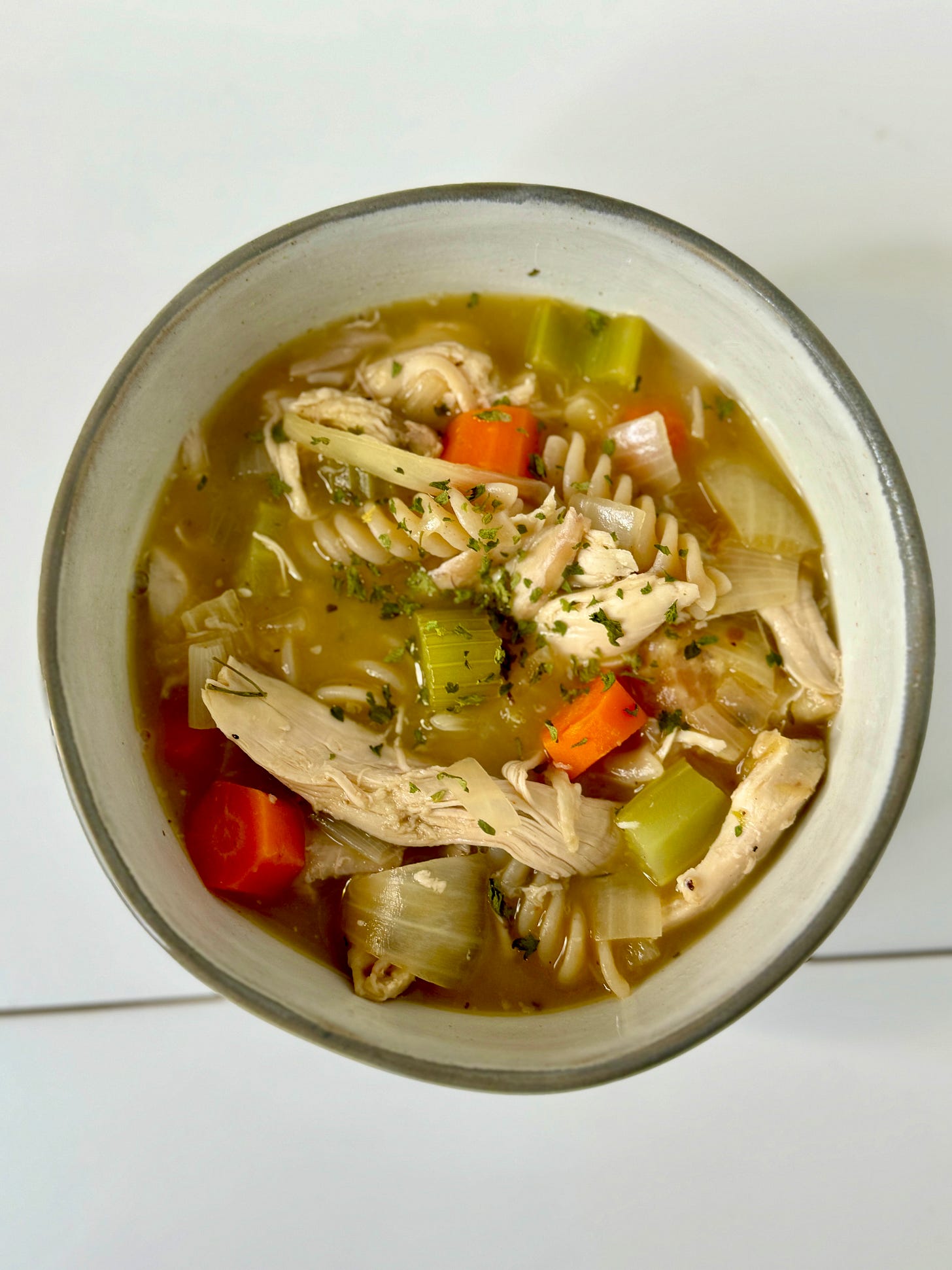 warming gluten-free chicken noodle soup