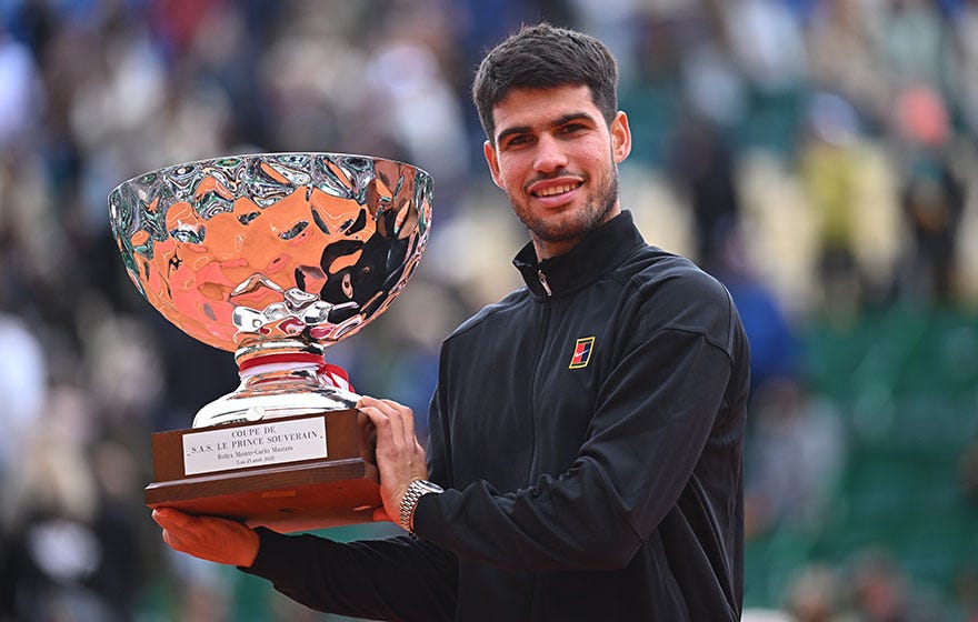Carlos Alcaraz and his Monte-Carlo trophy
