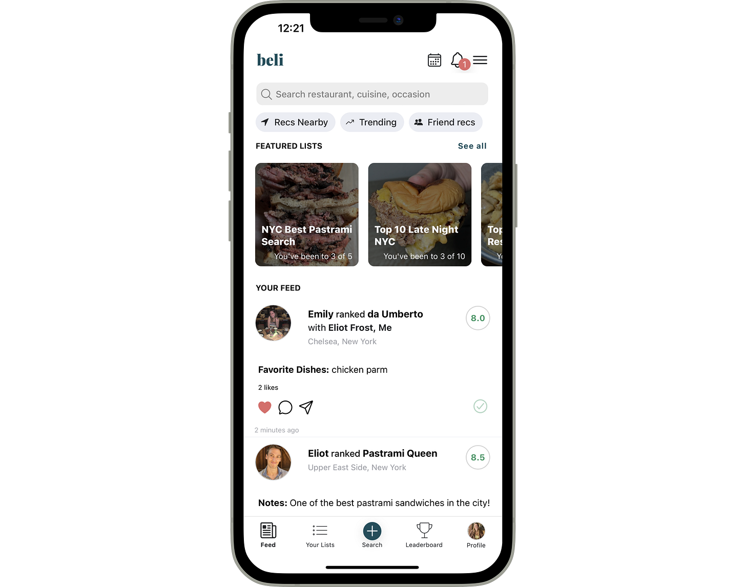 Beli App Newsfeed