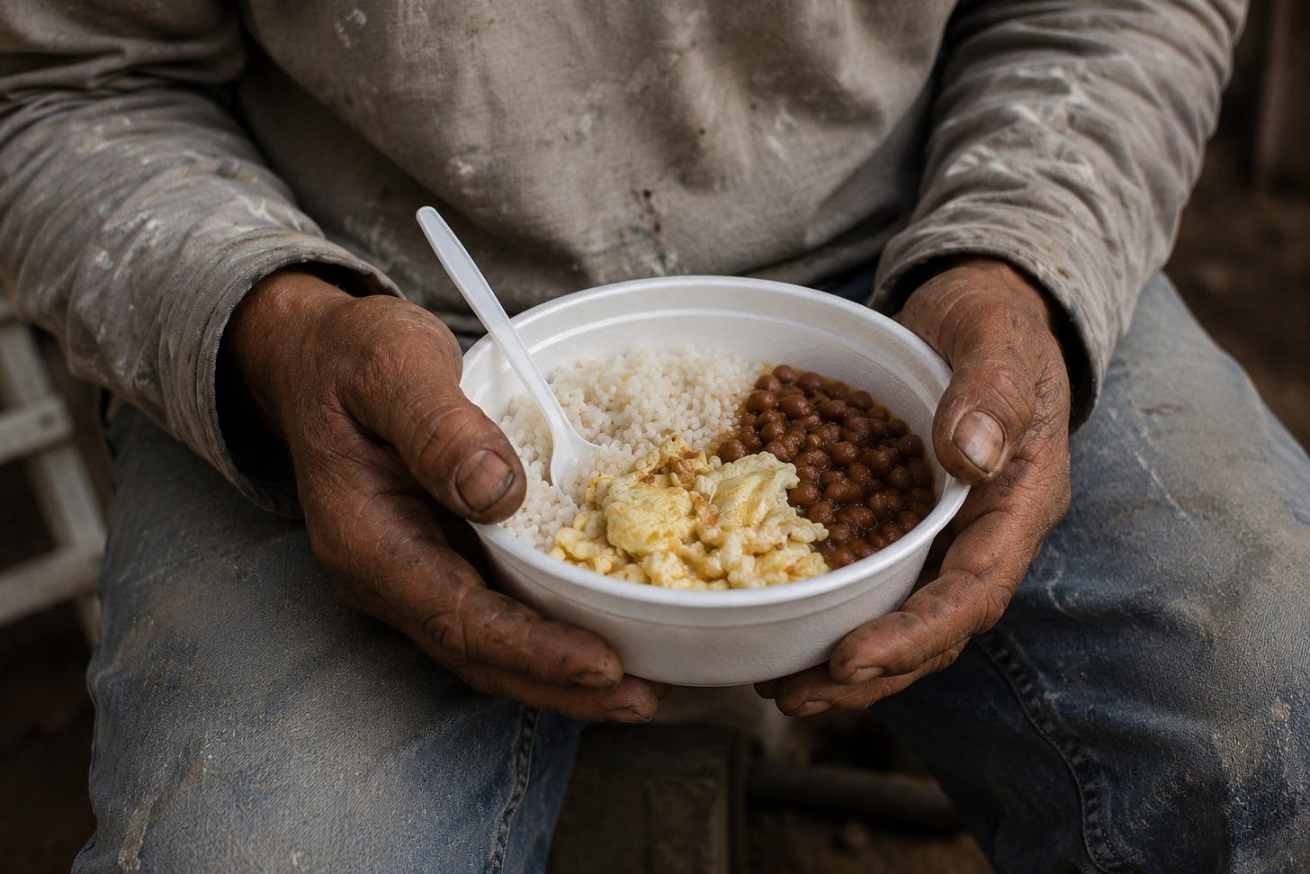 A working lunchbox of rice, beans and meat being warmed on a small kitchen stove in a São Paulo home. A working lunchbox of rice, beans and meat being warmed on a small kitchen stove in a São Paulo home.