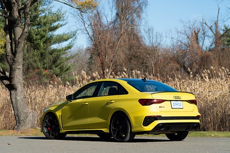 Photos of the Audi RS3 Sedan in yellow