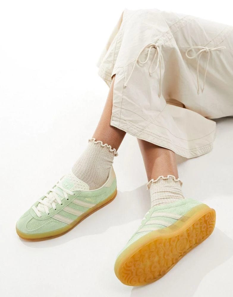 adidas Originals adidas Originals Gazelle Indoor trainers in lime green and yellow from ASOS