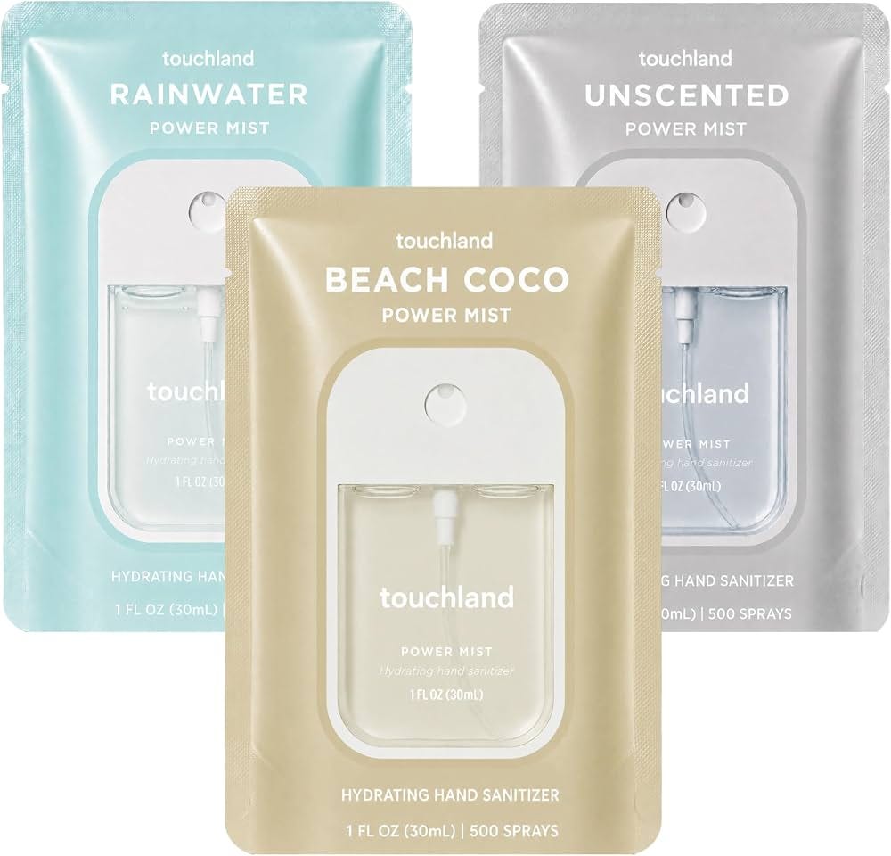 Amazon.com : Touchland Hand Sanitizer Spray, Dye Free Trio - 3 x 1 FL OZ :  Beauty & Personal Care