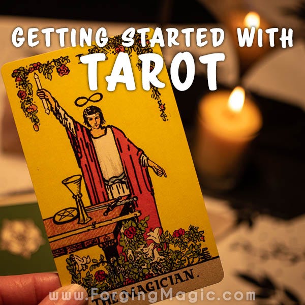 Getting started with Tarot - Close up of Magician Card