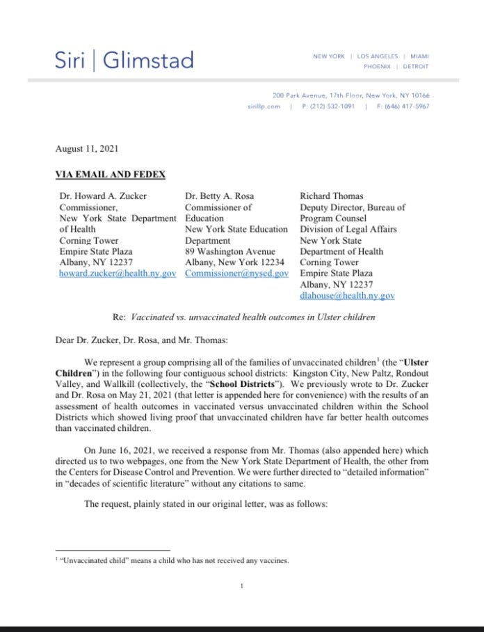 Odpowiedź ICAN na list NYSDOH / Źródło: ICAN