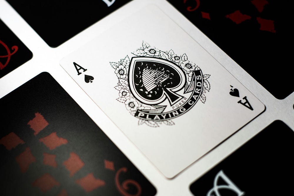 An Ace of Spades playing card. An Ace of Spades playing card.