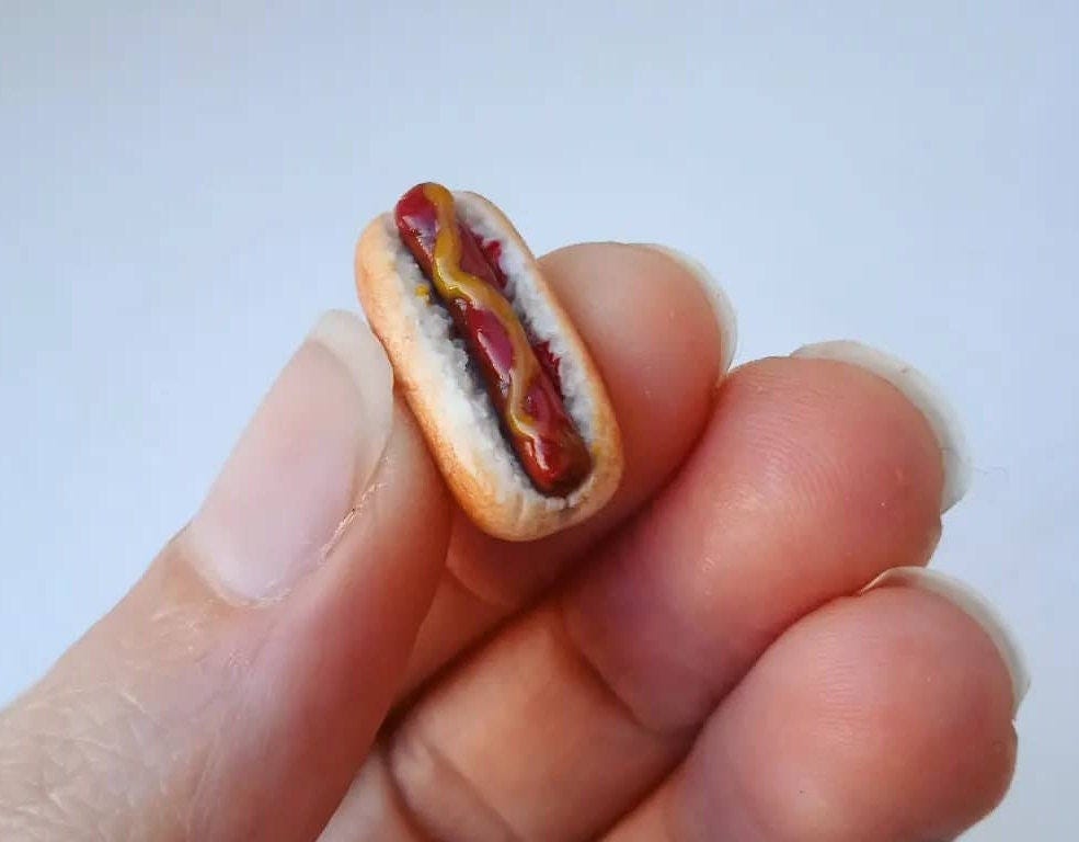 Miniature Hot Dog, Mini Hot Dog, Miniature Food, Dollhouse ...