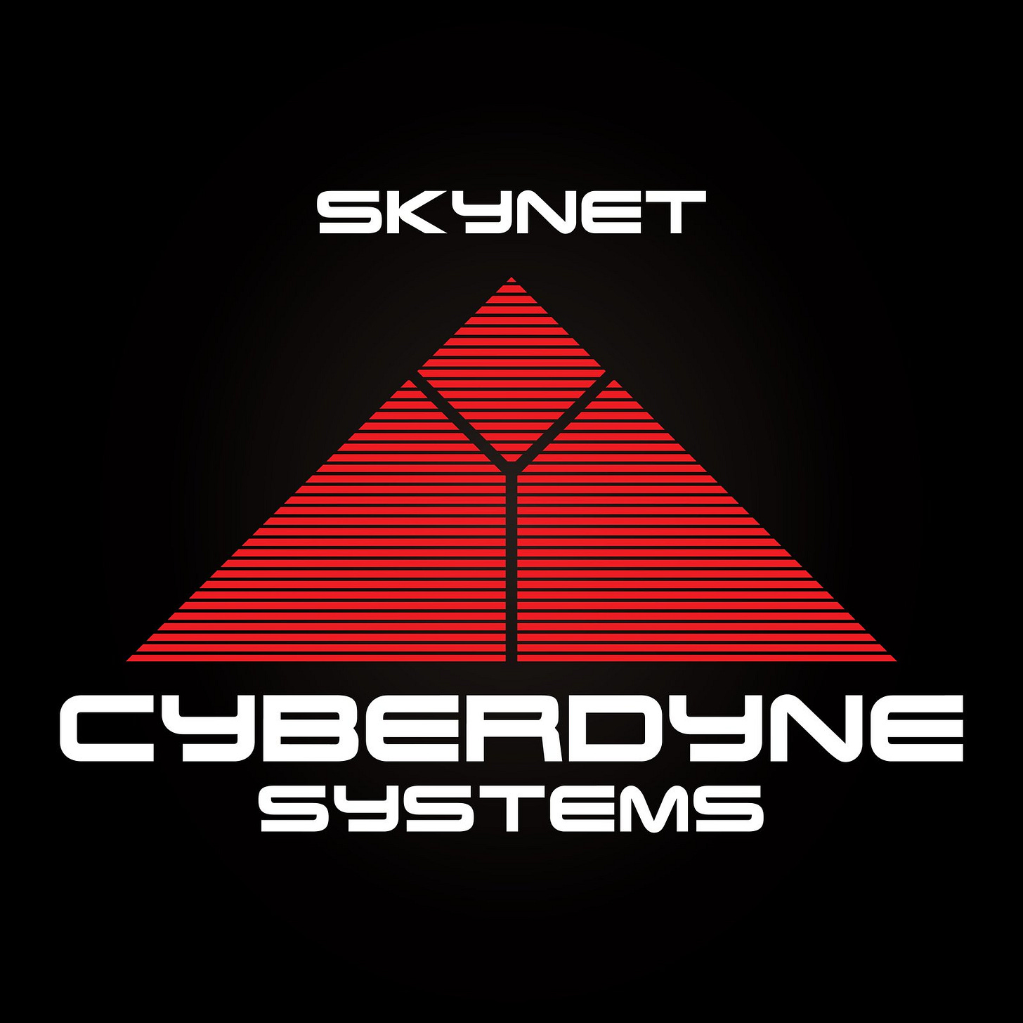 Logo for the fictional company Cyberdyne Systems and its AI strategist, Skynet.