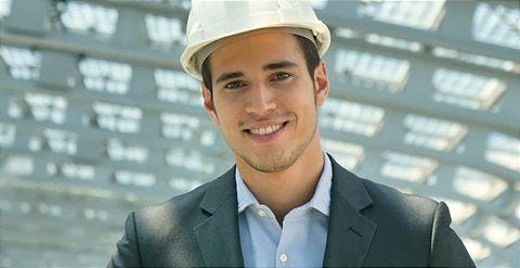 Young Handsome Engineer Foreman Architect Builder Young Handsome Engineer Foreman Architect Builder