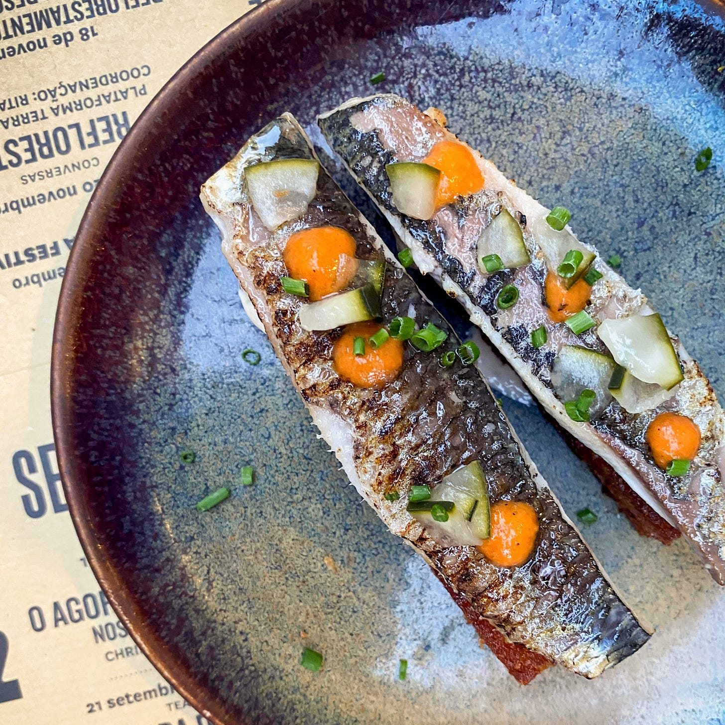 Sardine on sourdough toast, aioli, bisque butter