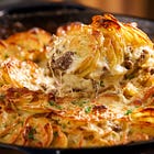 Creamy Potato Petals 🌺 and Ground Beef Casserole