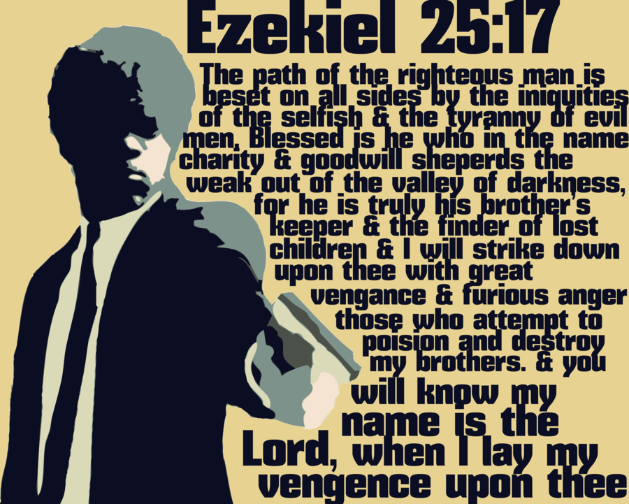 Great Scene: “Pulp Fiction”. Does Ezekiel 25:17 ring a bell in this… | by  Scott Myers | Medium