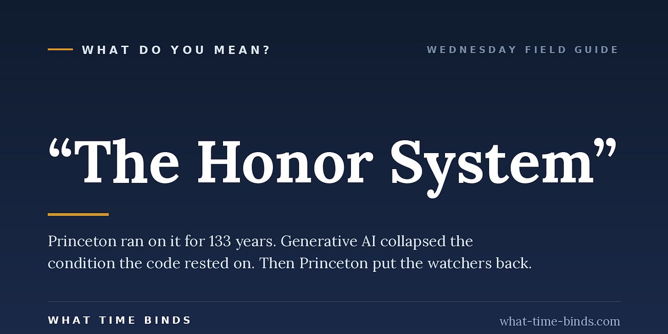 What Do You Mean, "The Honor System"?