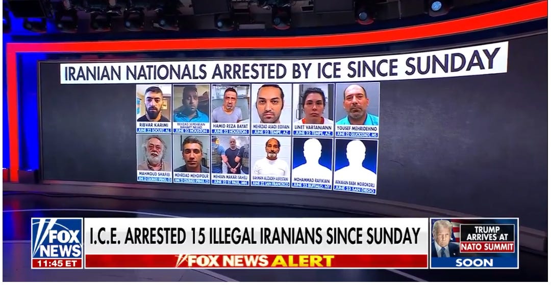Fox News reported that 17 “Special Interest Aliens” had been apprehended in just one week during June, 2025. (Fox News screen grab) Fox News reported that 17 “Special Interest Aliens” had been apprehended in just one week during June, 2025. (Fox News screen grab)
