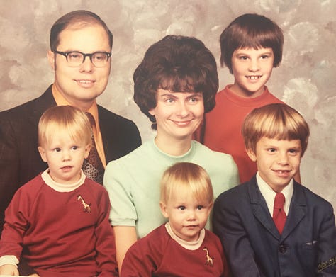 6 pictures of author with mom, grandma and daughter