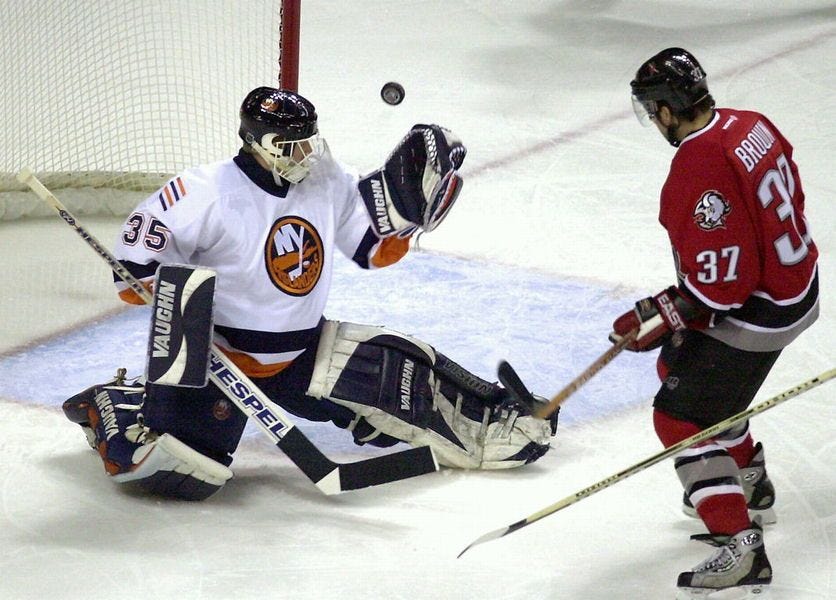 Chris Osgood, New York Islanders | New york islanders, Nhl hockey, Goalie
