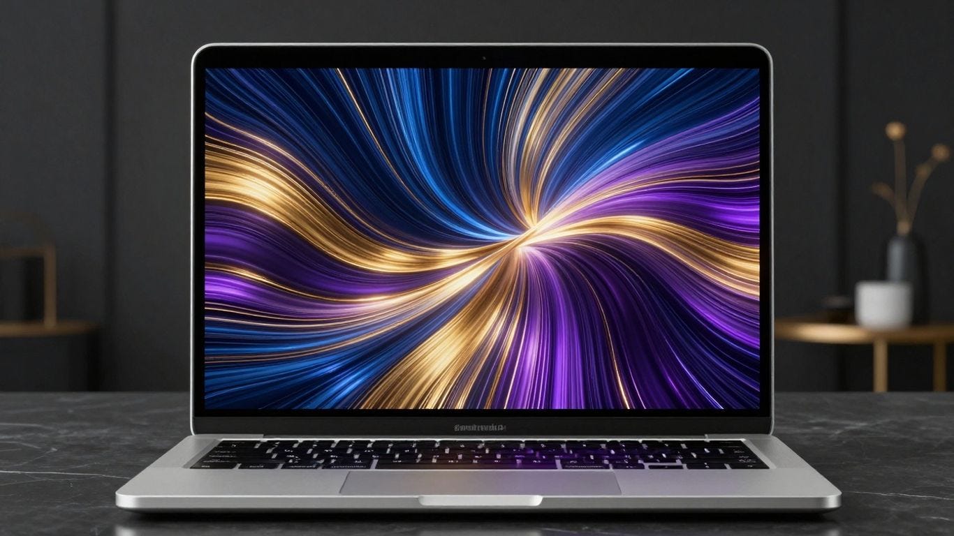 Inteligência artificial criando arte abstrata luxuosa em tela.