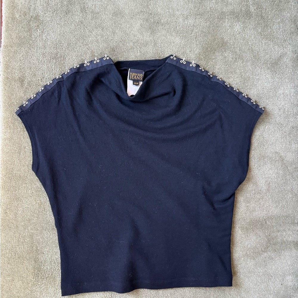 Plein Sud Top with Eyelet-Trim Shoulders - Picture 1 of 2