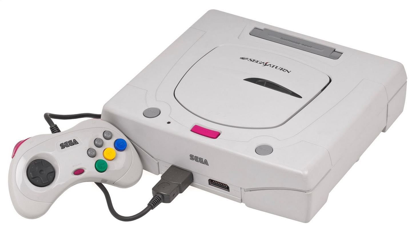 SATURN: Sega Saturn (NTSC-J) (BOXED) (NO MANUAL) (GOOD/FAIR) (HAS  YELLOWING) - Doorway to Dorkness