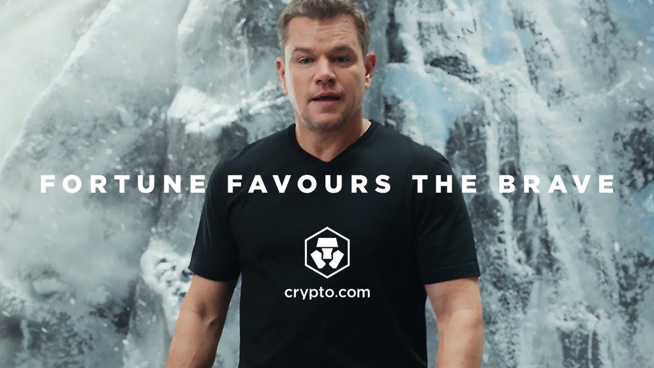 Matt Damon Crypto.com Commercial | Fortune Favors The Brave | Behind The Scenes - YouTube Matt Damon Crypto.com Commercial | Fortune Favors The Brave | Behind The Scenes - YouTube