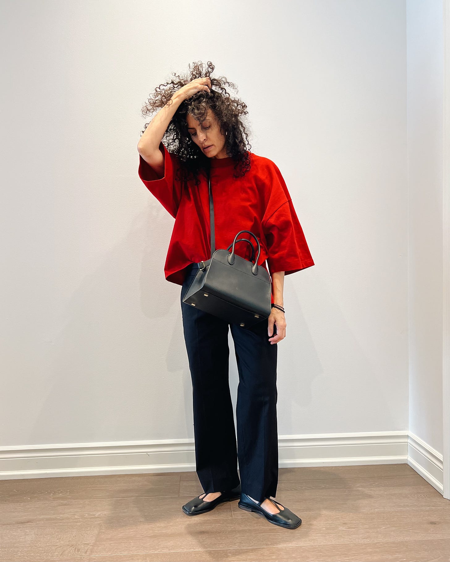 The Row Square T-Strap Flats - by Neelam Ahooja