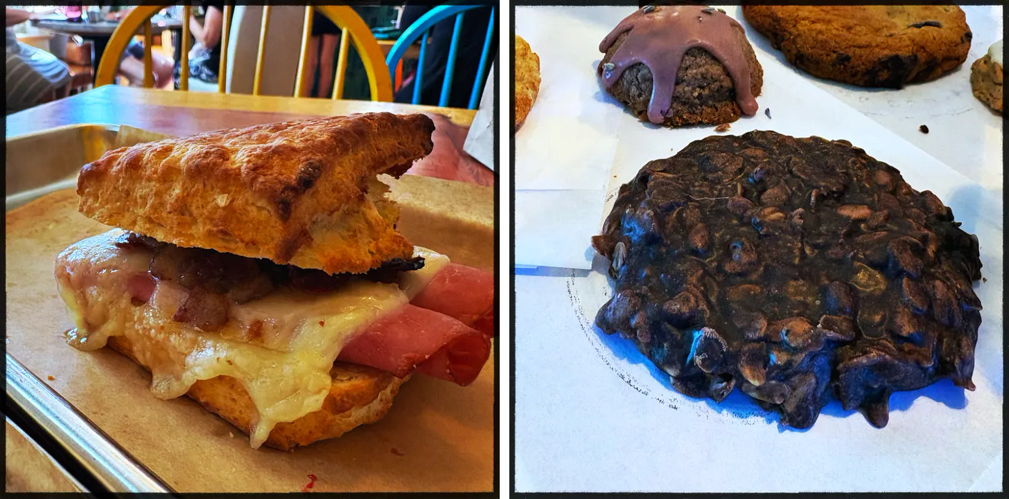 Sandwich and no-bake cookie
