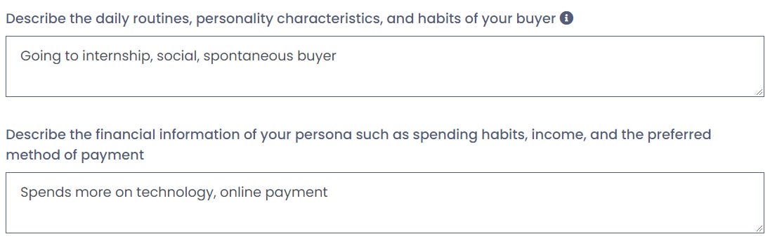 Persona Creation Persona Creation