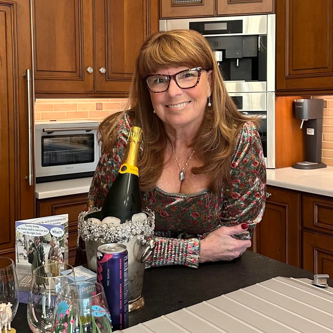 May be an image of champagne and text