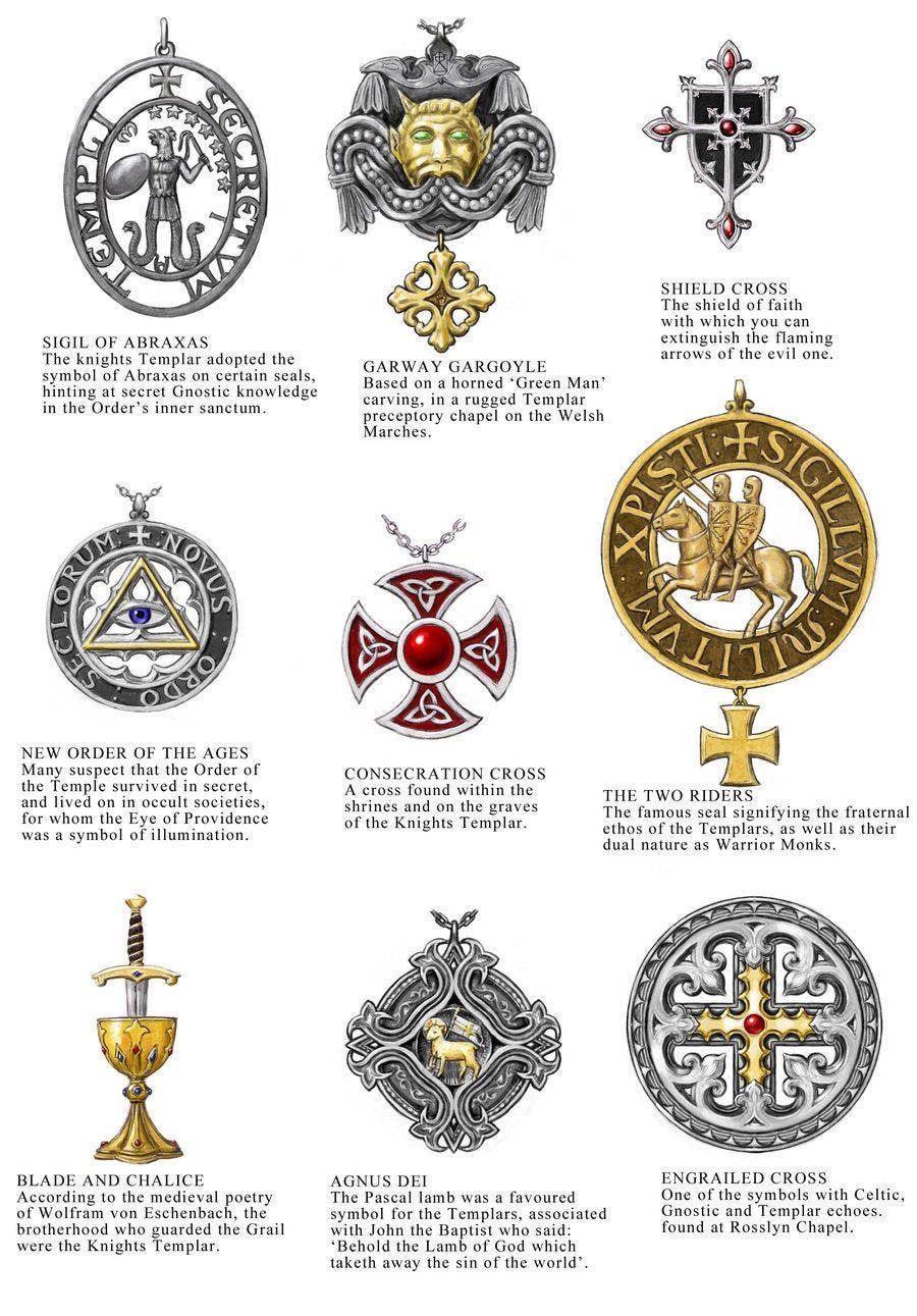 Knights Templar: #Knights "#Templar Jewellery Designs Sheet 1," by ...